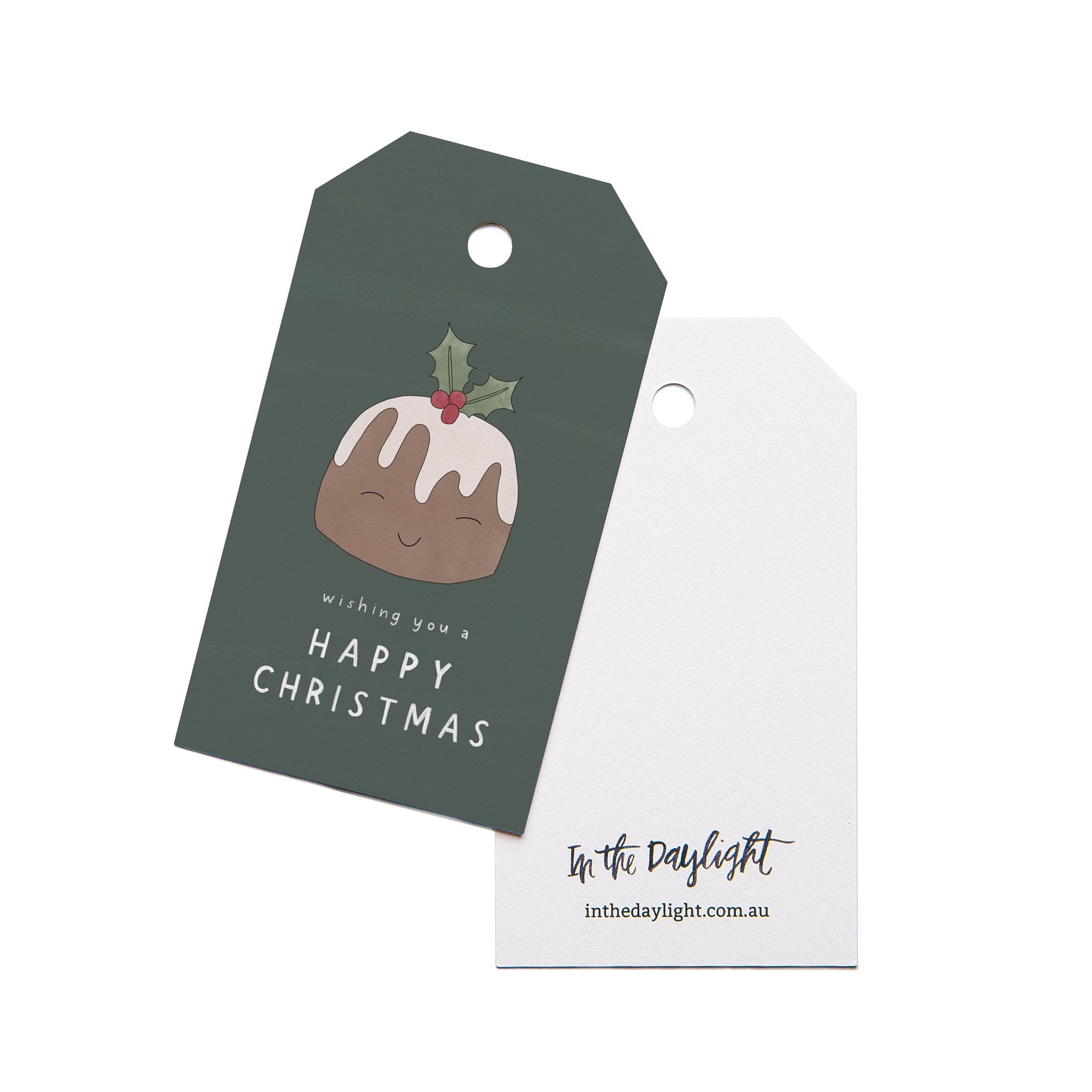 Christmas Pudding Gift Tag Set of 5 by In The Daylight - Ivy & Wood