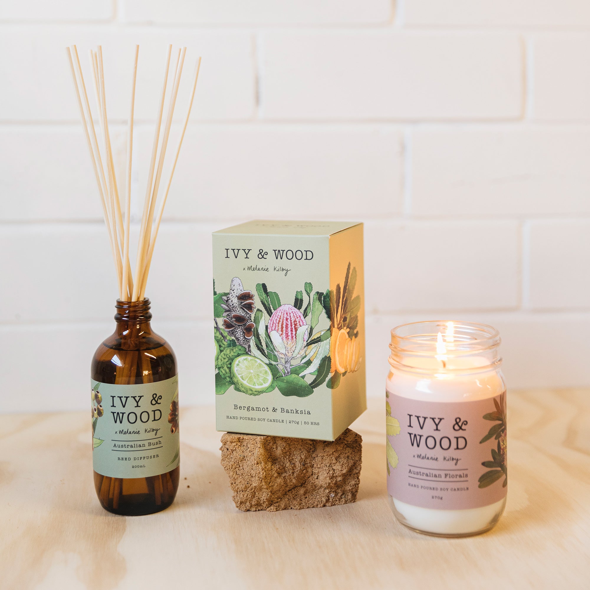 Australiana: Bergamot & Banksia Reed Diffuser - Ivy & Wood