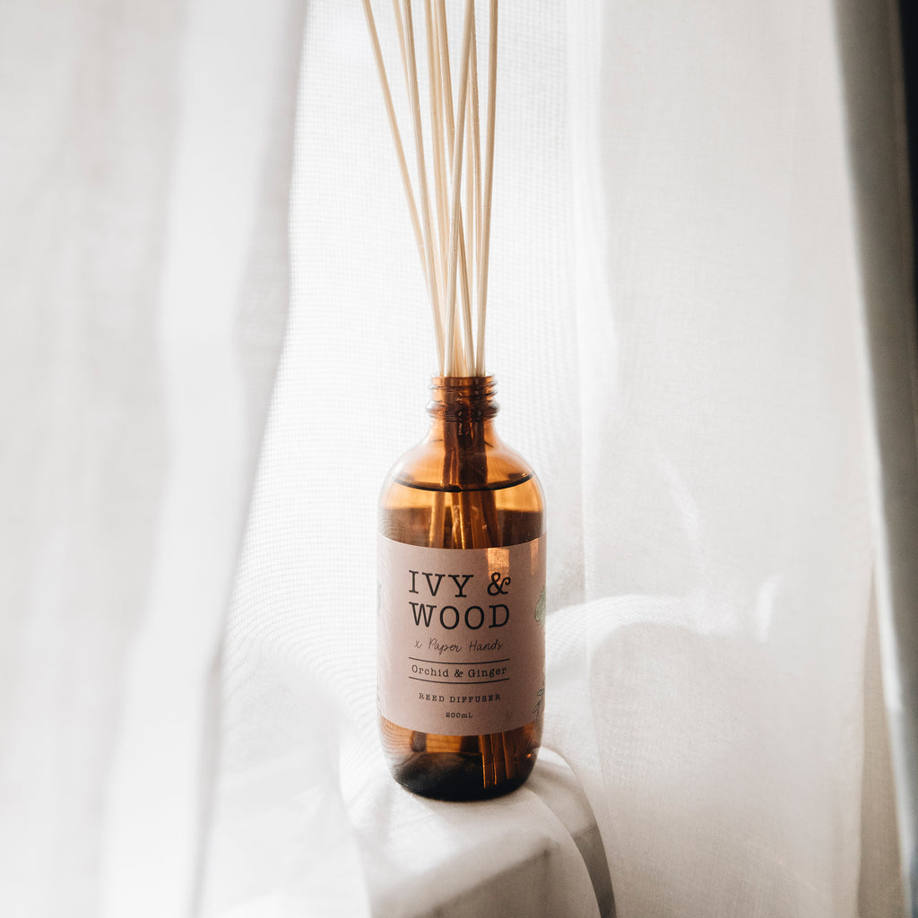 Botanical: Orchid & Ginger Reed Diffuser - Ivy & Wood