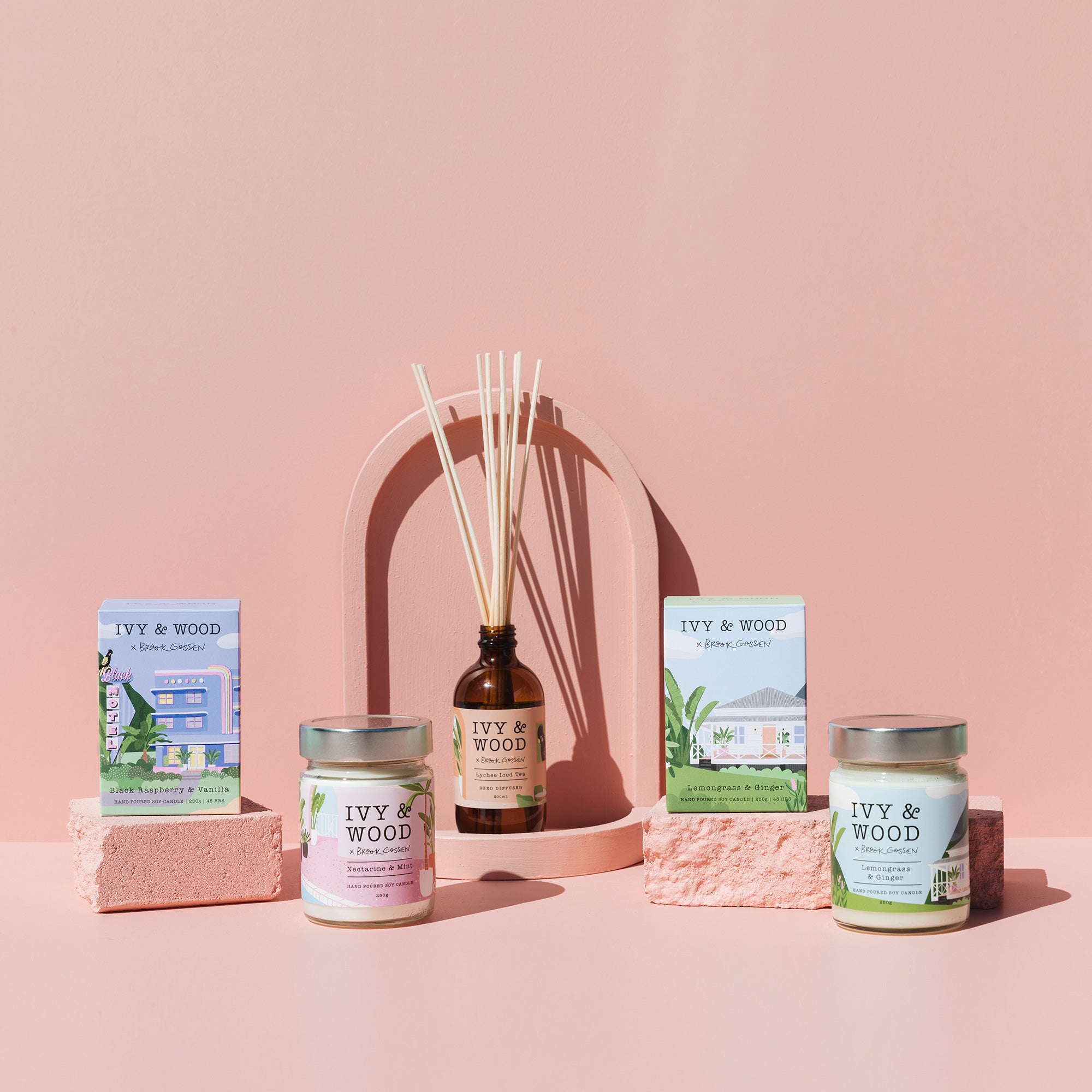 Paradiso: Nectarine & Mint Reed Diffuser - Ivy & Wood