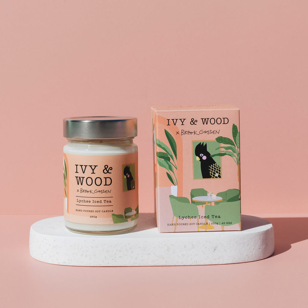 Paradiso: Lychee Iced Tea Scented Candle - Ivy & Wood