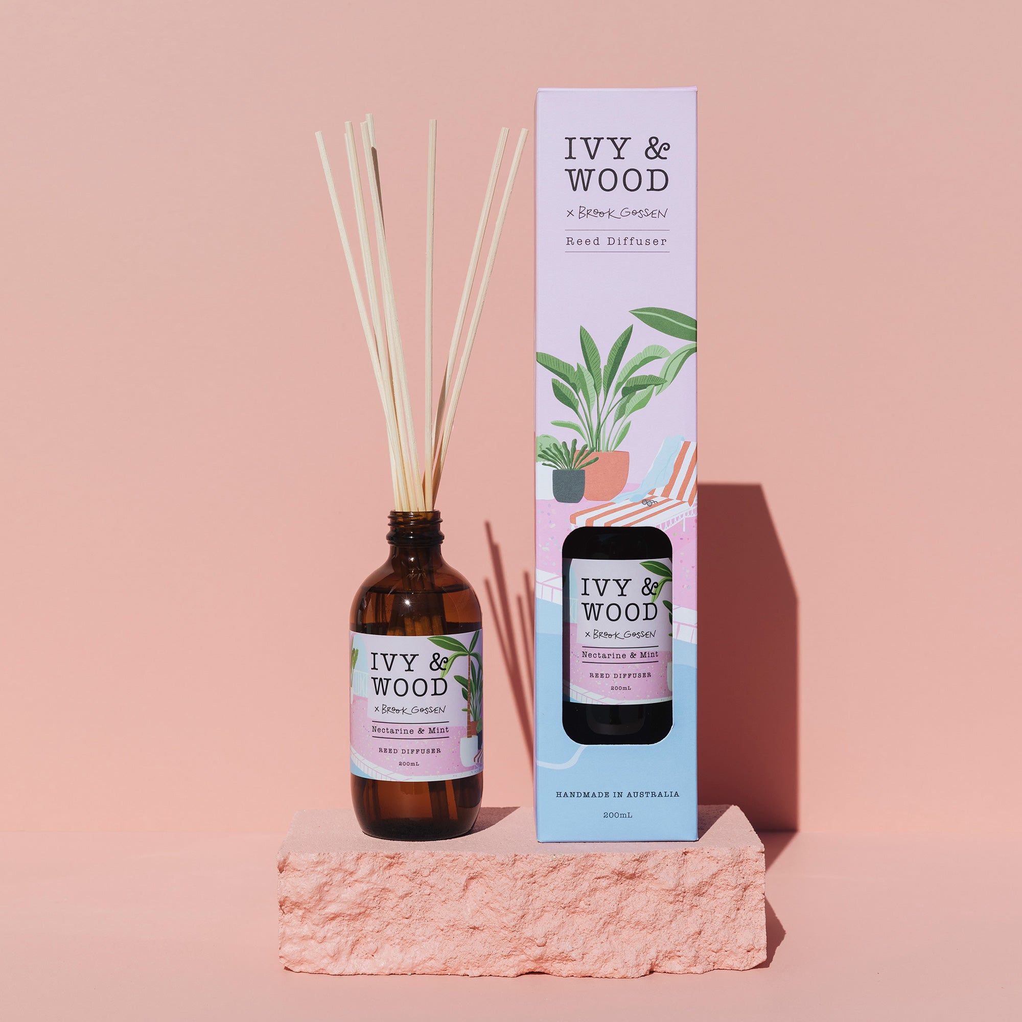 Paradiso: Nectarine & Mint Reed Diffuser - Ivy & Wood